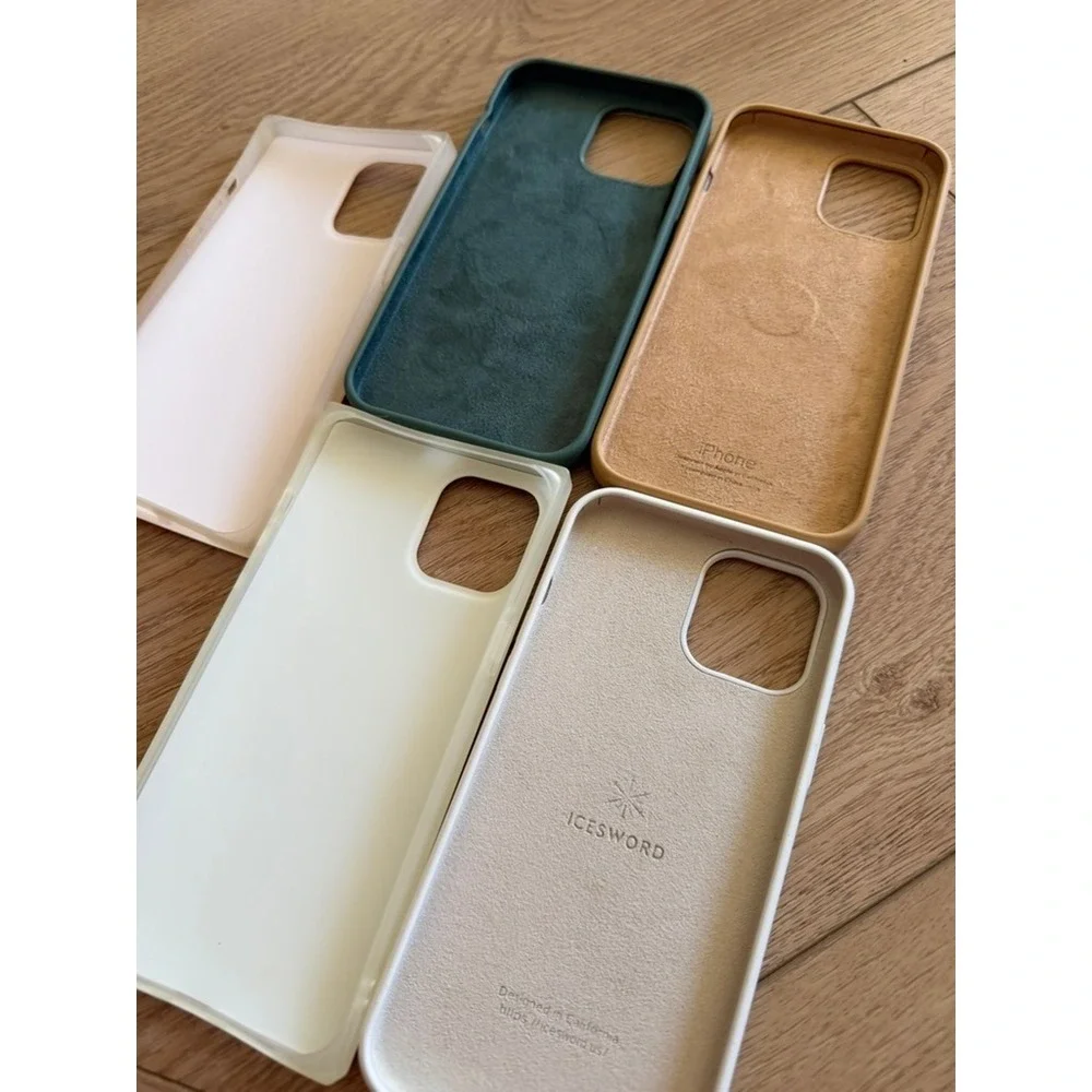 Apple iPhone 13 Pro Max Case Bundle 5pc Tan Green White Peach Brown